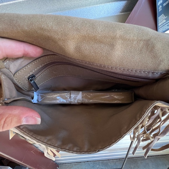 SOLD!! Naughty Monkey Animal Hide Hair Fringe Crossbody Bag - Picture 4 of 5